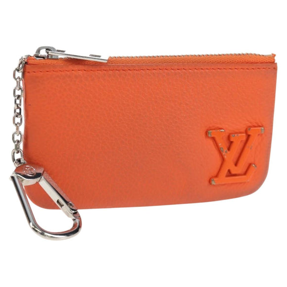 LOUIS VUITTON LV Aerogram Grained Leather Coin Purse M81032 LV Auth BA15781