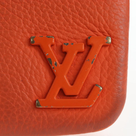 LOUIS VUITTON LV Aerogram Grained Leather Coin Purse M81032 LV Auth BA15781