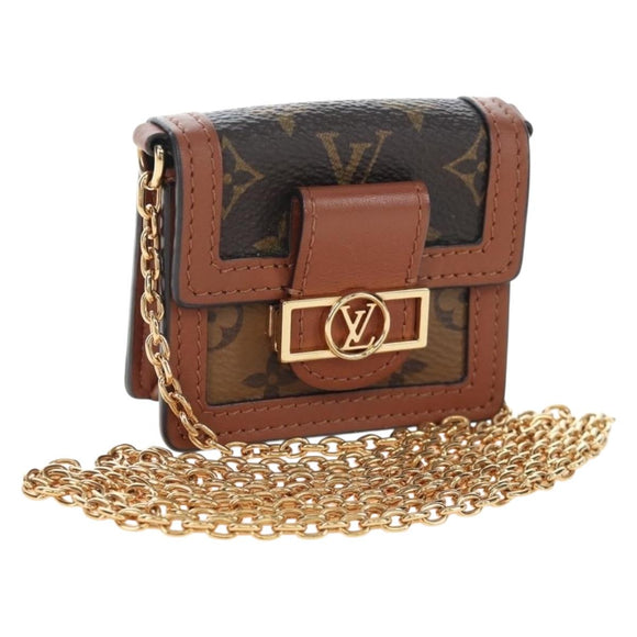 LOUIS VUITTON Monogram Reverse Micro Dauphine Bag M80250 LV Auth BA15782M