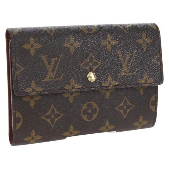 LOUIS VUITTON Monogram Porte TresorEtui Papie Wallet M61202 LV Auth BA15784