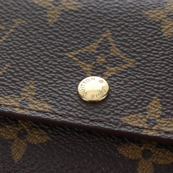 LOUIS VUITTON Monogram Porte TresorEtui Papie Wallet M61202 LV Auth BA15784