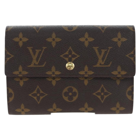 LOUIS VUITTON Monogram Porte TresorEtui Papie Wallet M61202 LV Auth BA15784