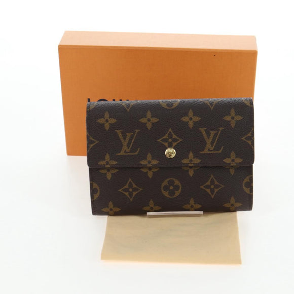 LOUIS VUITTON Monogram Porte TresorEtui Papie Wallet M61202 LV Auth BA15784