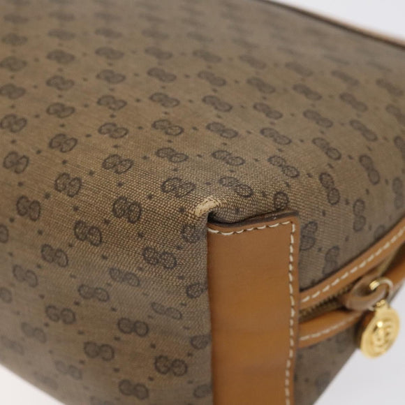 GUCCI Micro GG Supreme Clutch Bag PVC Beige Gold 014 58 0198 Auth BA1579