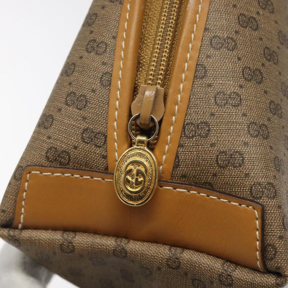 GUCCI Micro GG Supreme Clutch Bag PVC Beige Gold 014 58 0198 Auth BA1579