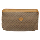 GUCCI Micro GG Supreme Clutch Bag PVC Beige Gold 014 58 0198 Auth BA1579-2
