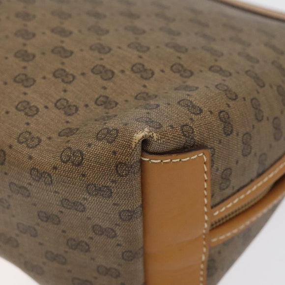 GUCCI Micro GG Supreme Clutch Bag PVC Beige Gold 014 58 0198 Auth BA1579