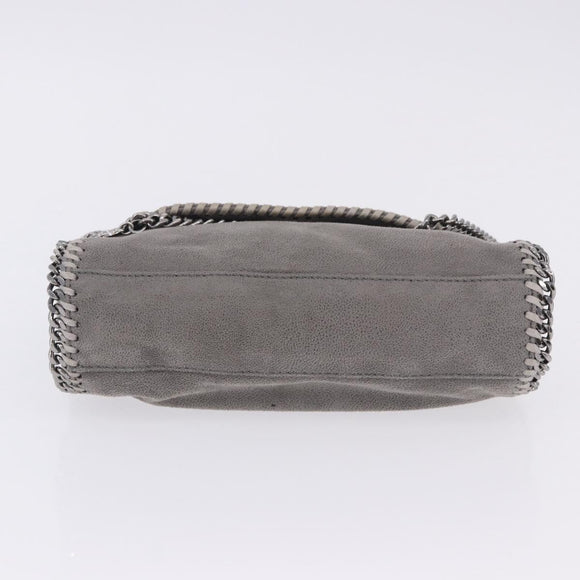 Stella MacCartney Falabella Chain Bag Polyester Gray Silver 364519 Auth BA15790A