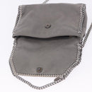 Stella MacCartney Falabella Chain Bag Polyester Gray Silver 364519 Auth BA15790A-16