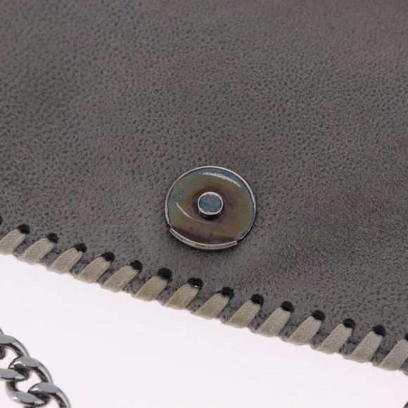 Stella MacCartney Falabella Chain Bag Polyester Gray Silver 364519 Auth BA15790A