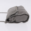Stella MacCartney Falabella Chain Bag Polyester Gray Silver 364519 Auth BA15790A-6