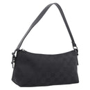 GUCCI GG Canvas Hand Bag Black Silver 103399 Auth BA15792V-1