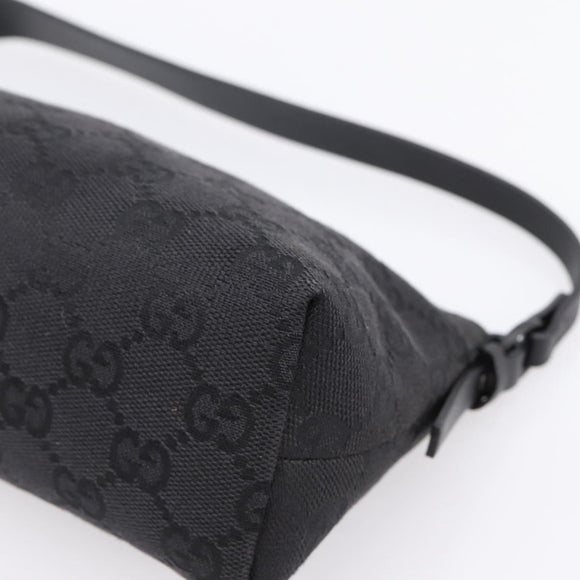 GUCCI GG Canvas Hand Bag Black Silver 103399 Auth BA15792V