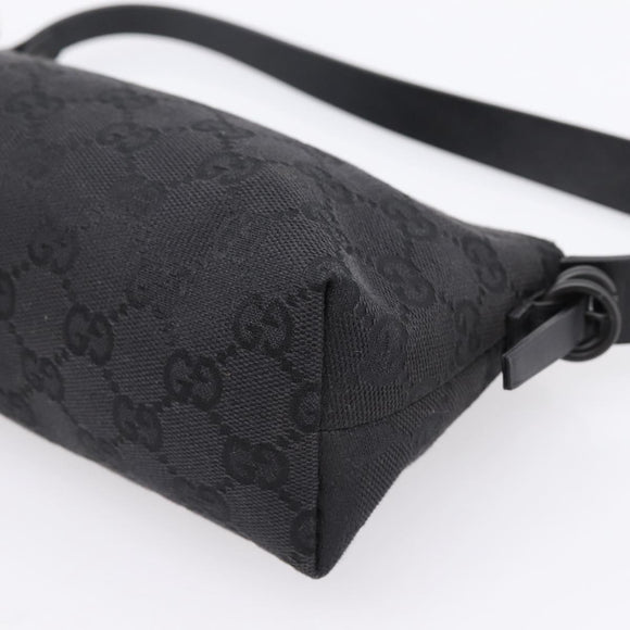 GUCCI GG Canvas Hand Bag Black Silver 103399 Auth BA15792V