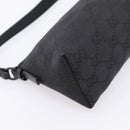 GUCCI GG Canvas Hand Bag Black Silver 103399 Auth BA15792V-13