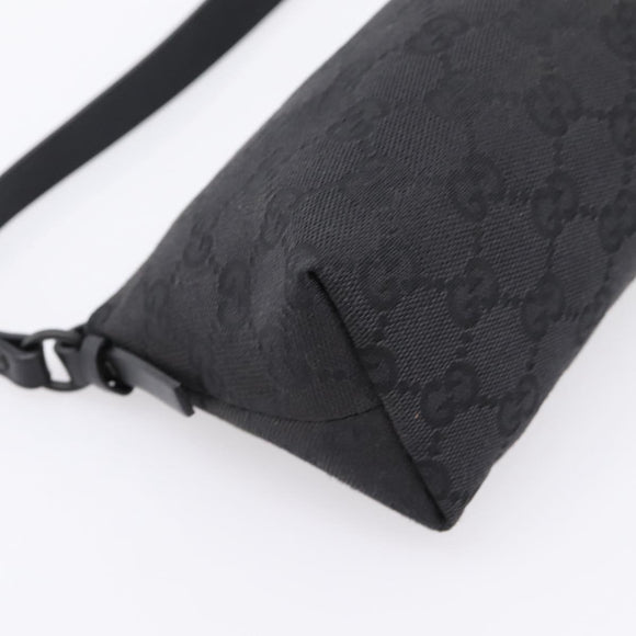 GUCCI GG Canvas Hand Bag Black Silver 103399 Auth BA15792V