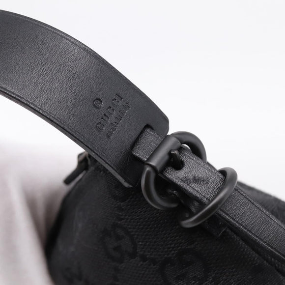GUCCI GG Canvas Hand Bag Black Silver 103399 Auth BA15792V