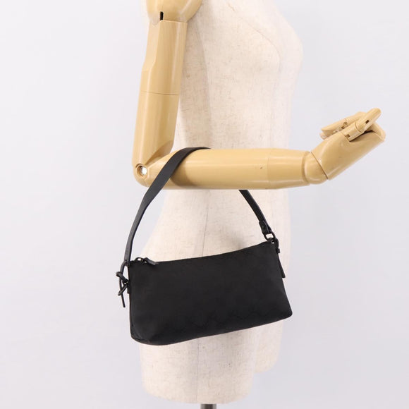 GUCCI GG Canvas Hand Bag Black Silver 103399 Auth BA15792V