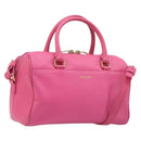 SAINT LAURENT Baby Duffel Hand Bag Leather 2way Pink Gold Auth BA15793V-1