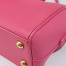 SAINT LAURENT Baby Duffel Hand Bag Leather 2way Pink Gold Auth BA15793V-18
