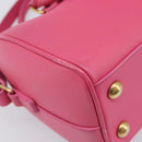SAINT LAURENT Baby Duffel Hand Bag Leather 2way Pink Gold Auth BA15793V-19