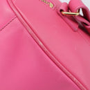 SAINT LAURENT Baby Duffel Hand Bag Leather 2way Pink Gold Auth BA15793V-21