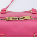 SAINT LAURENT Baby Duffel Hand Bag Leather 2way Pink Gold Auth BA15793V-22