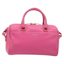 SAINT LAURENT Baby Duffel Hand Bag Leather 2way Pink Gold Auth BA15793V-13