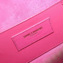 SAINT LAURENT Baby Duffel Hand Bag Leather 2way Pink Gold Auth BA15793V-23