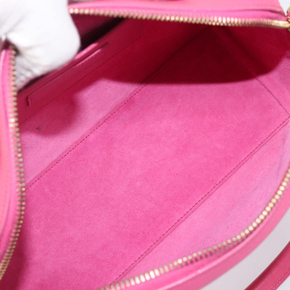 SAINT LAURENT Baby Duffel Hand Bag Leather 2way Pink Gold Auth BA15793V