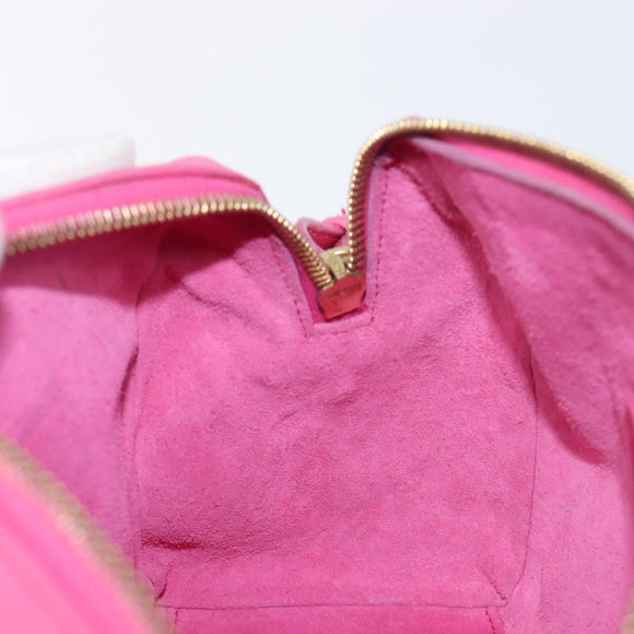 SAINT LAURENT Baby Duffel Hand Bag Leather 2way Pink Gold Auth BA15793V