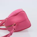 SAINT LAURENT Baby Duffel Hand Bag Leather 2way Pink Gold Auth BA15793V-4
