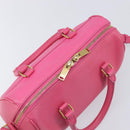 SAINT LAURENT Baby Duffel Hand Bag Leather 2way Pink Gold Auth BA15793V-6