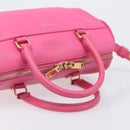 SAINT LAURENT Baby Duffel Hand Bag Leather 2way Pink Gold Auth BA15793V-7