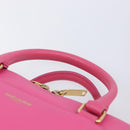 SAINT LAURENT Baby Duffel Hand Bag Leather 2way Pink Gold Auth BA15793V-14