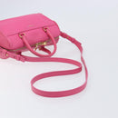 SAINT LAURENT Baby Duffel Hand Bag Leather 2way Pink Gold Auth BA15793V-8