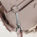 TOD'S Wave Line Backpack Leather Pink Silver Auth BA15794A-12