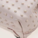 TOD'S Wave Line Backpack Leather Pink Silver Auth BA15794A-15