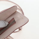 TOD'S Wave Line Backpack Leather Pink Silver Auth BA15794A-20