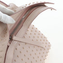 TOD'S Wave Line Backpack Leather Pink Silver Auth BA15794A-21