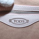 TOD'S Wave Line Backpack Leather Pink Silver Auth BA15794A-24