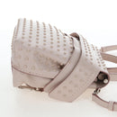TOD'S Wave Line Backpack Leather Pink Silver Auth BA15794A-6