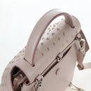 TOD'S Wave Line Backpack Leather Pink Silver Auth BA15794A-7