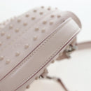 TOD'S Wave Line Backpack Leather Pink Silver Auth BA15794A-8