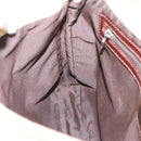 FENDI Zucca Canvas Mamma Baguette Tote Bag Beige Silver Auth BA15795A-22