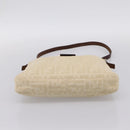 FENDI Zucca Canvas Mamma Baguette Tote Bag Beige Silver Auth BA15795A-5