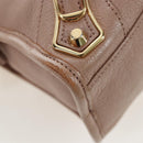 BALENCIAGA Classic Metal Edge City Leather 2way Beige Gold 390160 Auth BA15796M-18