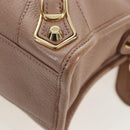 BALENCIAGA Classic Metal Edge City Leather 2way Beige Gold 390160 Auth BA15796M-19