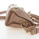 BALENCIAGA Classic Metal Edge City Leather 2way Beige Gold 390160 Auth BA15796M-4