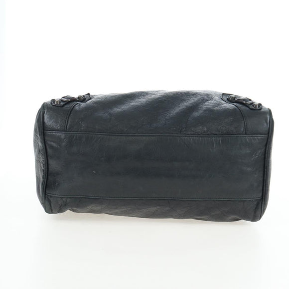 BALENCIAGA Classic Vero Hand Bag Leather 2way Black 235216 Auth BA15797V
